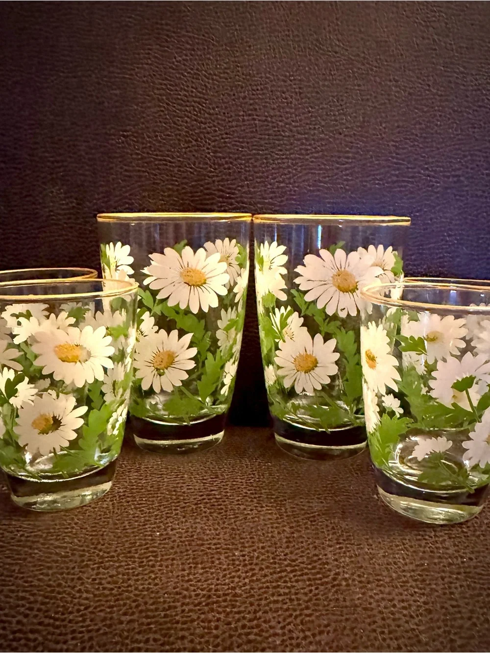 Vintage 1960’s Libbey Daisy Juice Glasses